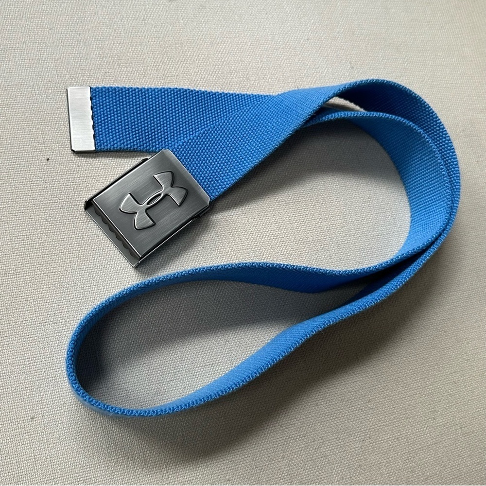 Under Armour Men's Canvas Belt in Vibrant Blue | Golf | Baseball
